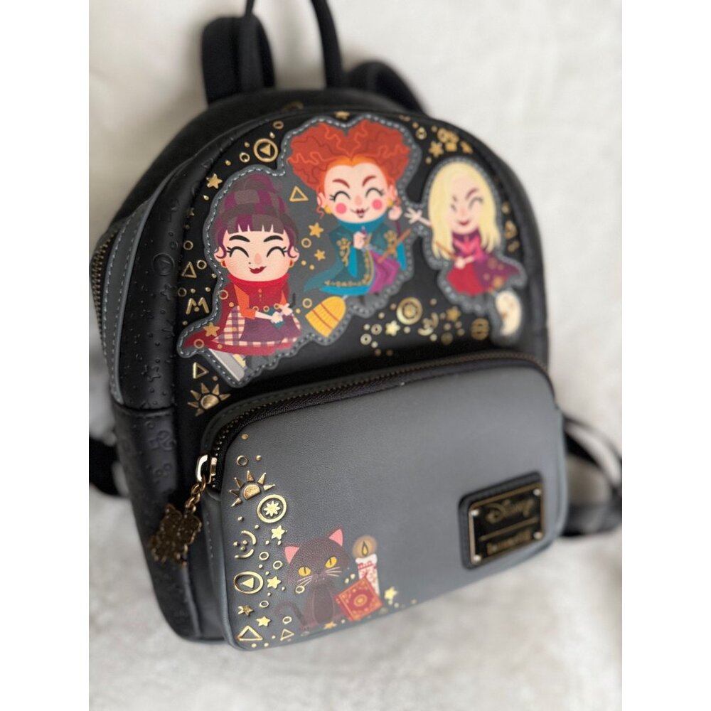 Disney Loungefly Hocus Pocus Mini Backpack Chibi Sanderson Sisters Binx black fa - Picture 11 of 12